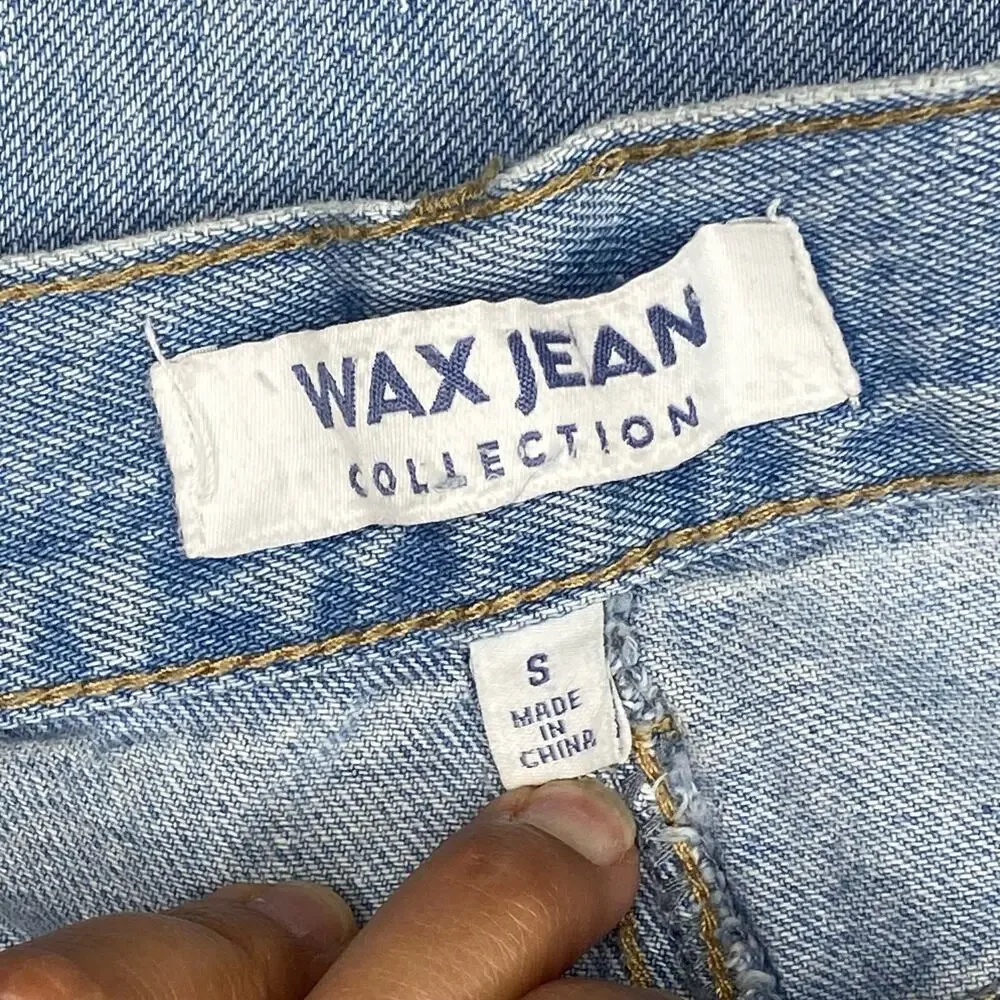 Wax Jean Light Blue Wash 1980s Mom Jeans Small